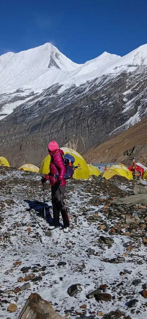 Dhaula giri base camp during trek