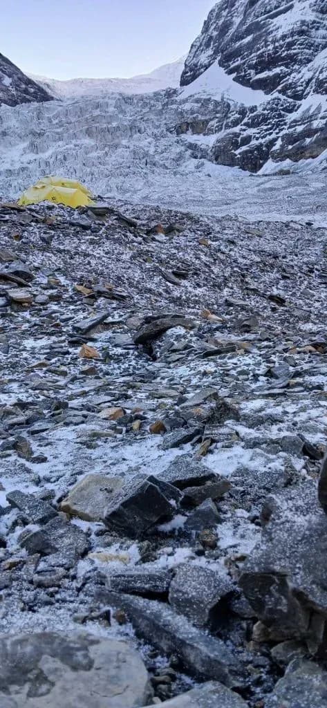 Glacier camp during the dhaulagiri trek