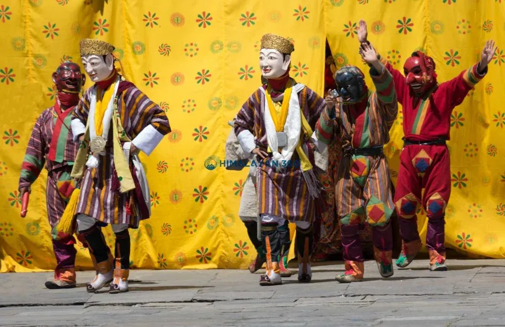 Mask dancers from Thimphu festival