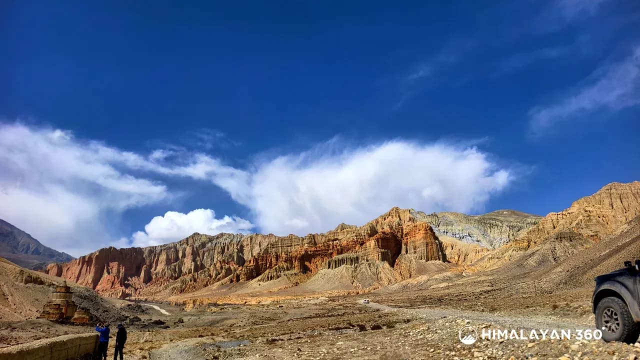 Clean Sky View and Landscape In Upper Mustang