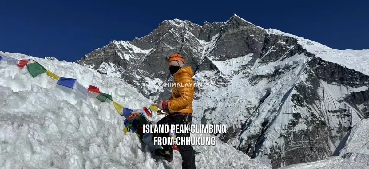 Guest from China just summiting the island peak.