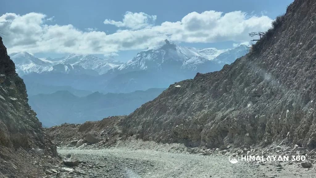 Muktinath Road with Mountain View