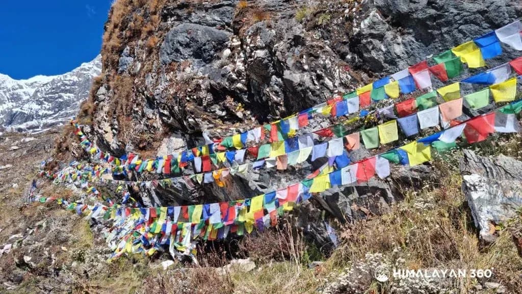 Prayer Flag in Manaslu Tsum Valley Trek