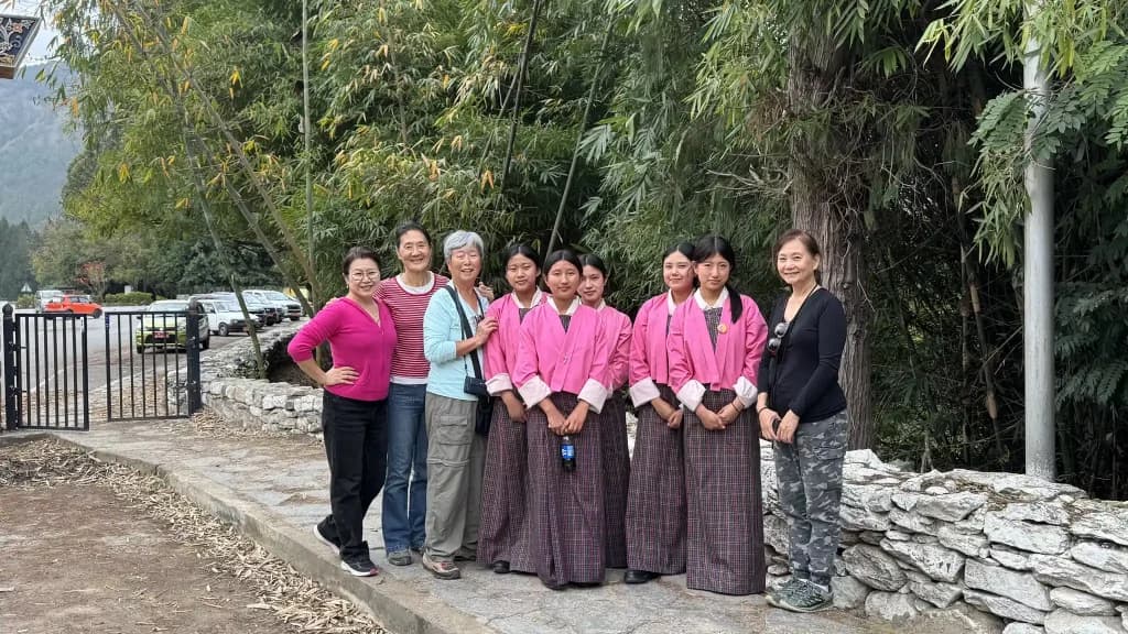 guest enjoying with bhutanese