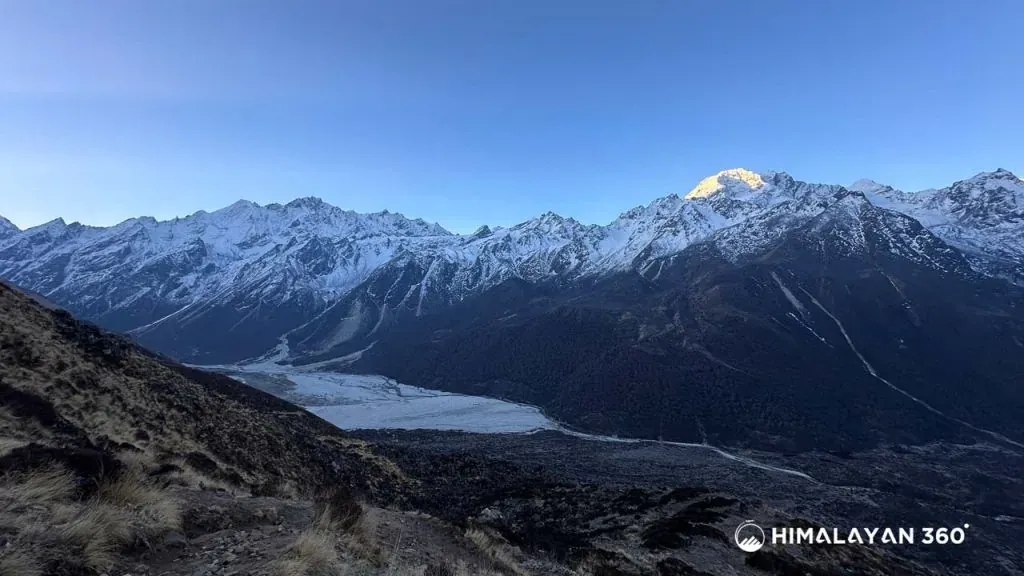 Beautiful Langtang valley over the Kyanjin Gompa